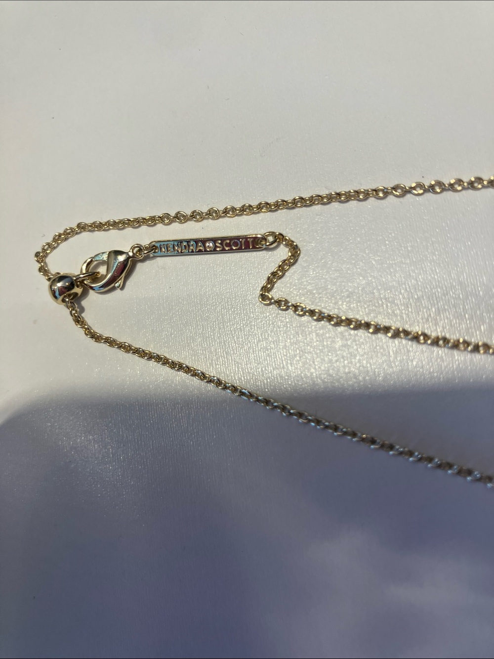 Kendra Scott Pink Kyocera Opal Sunburst Half Moon Necklace - Picture 5 of 5